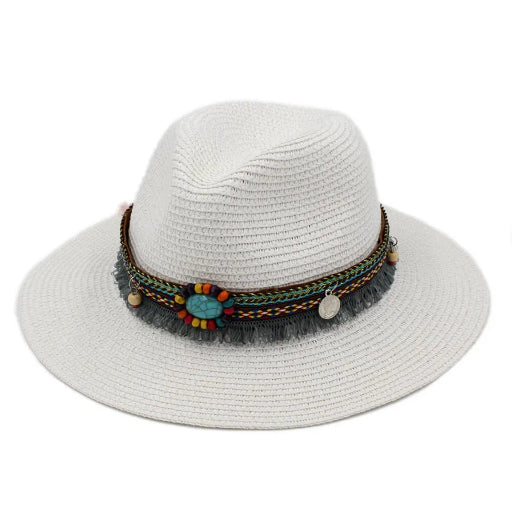 Beaded Tassel Sun Hat