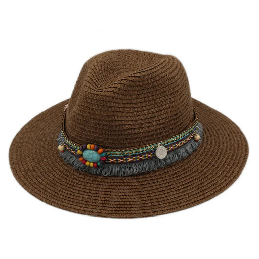 Beaded Tassel Sun Hat