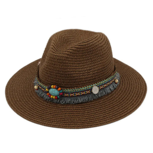 Beaded Tassel Sun Hat
