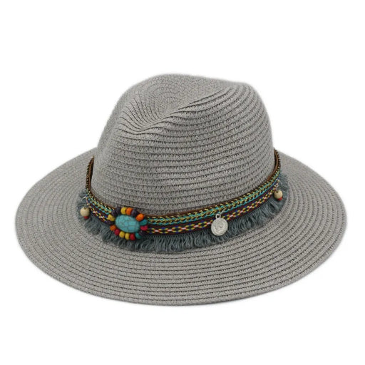 Beaded Tassel Sun Hat