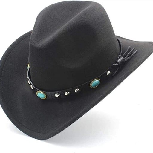 Black Felt Cowboy Hat