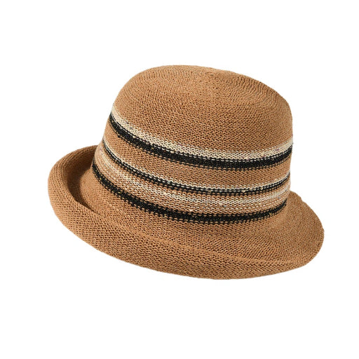 Breathable Striped Knit Dome Hat