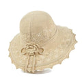 Crocheted Floral Lace Sun Hat