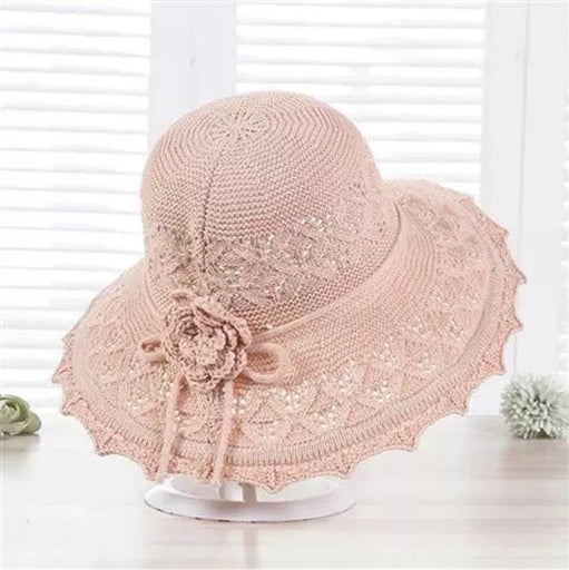 Crocheted Floral Lace Sun Hat