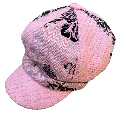 Pink Flocked Beret
