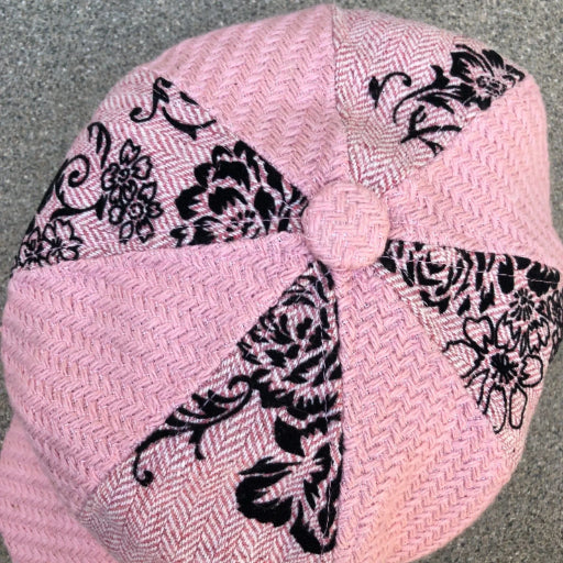 Pink Flocked Beret