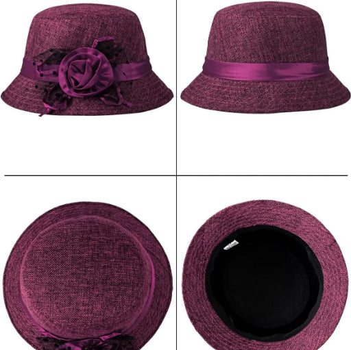 Purple Rose Bell Hat