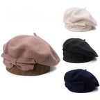 Wool Blend Bow Beret