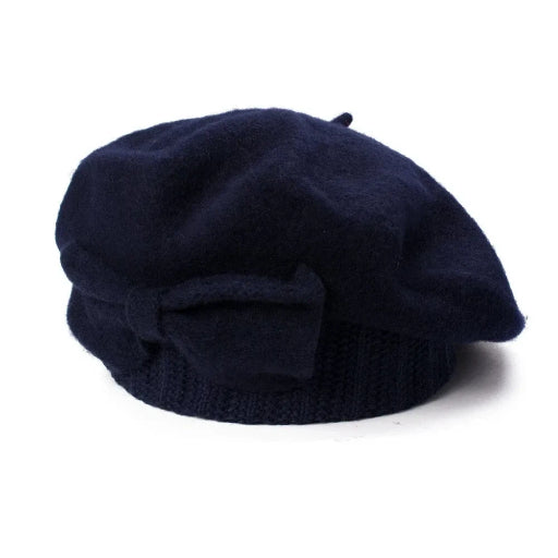 Wool Blend Bow Beret