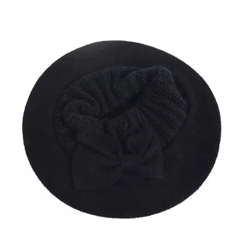 Wool Blend Bow Beret